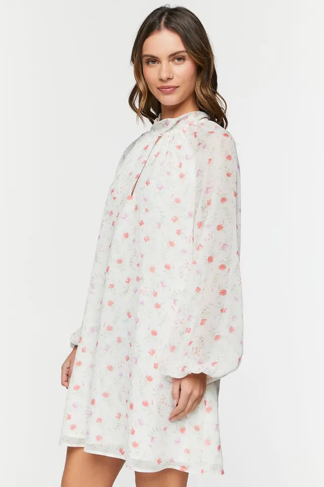 White chiffon dress new arrivals forever 21