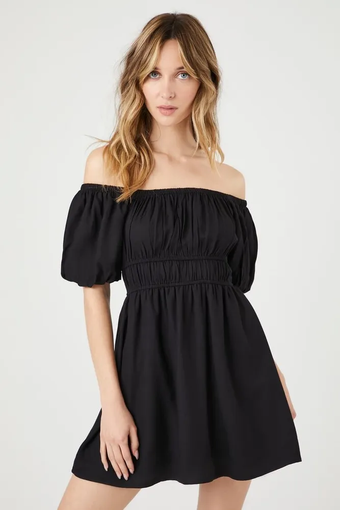 Forever 21 off on sale the shoulder mini dress