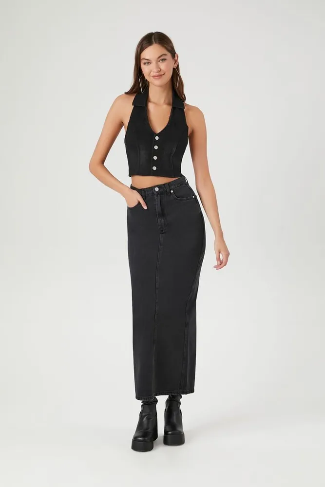 Forever 21 denim midi skirt clearance