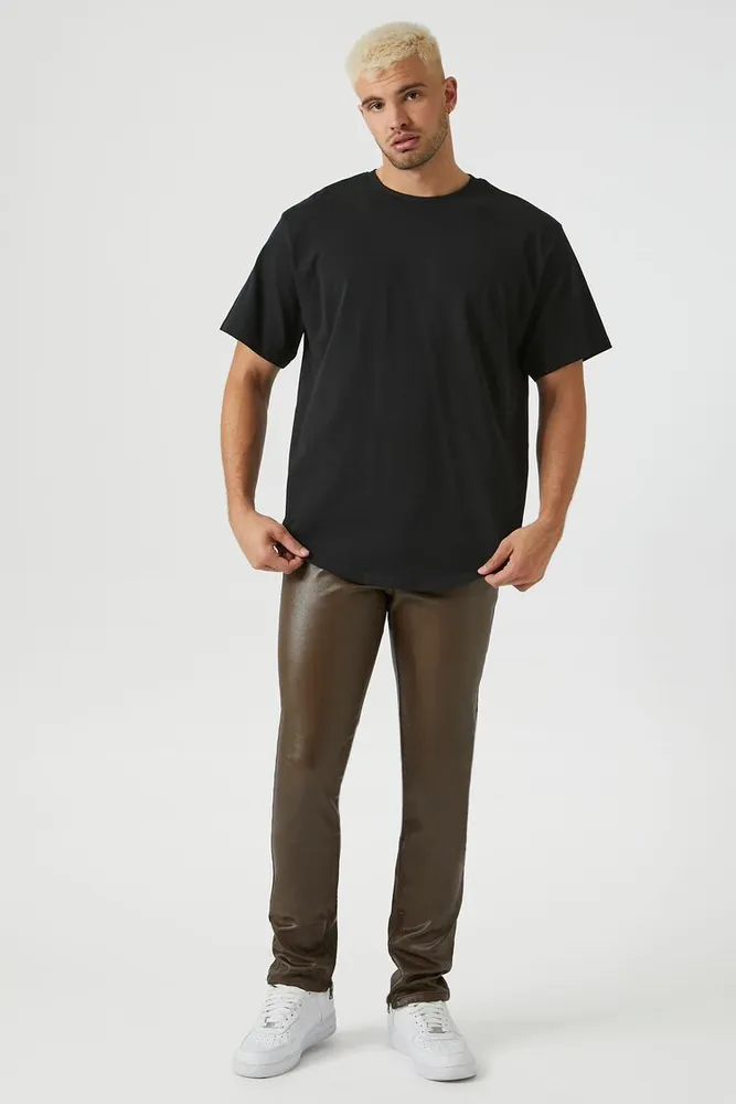 Forever 21 Men Coated Mid Rise Slim Fit Jeans Plaza Las Americas
