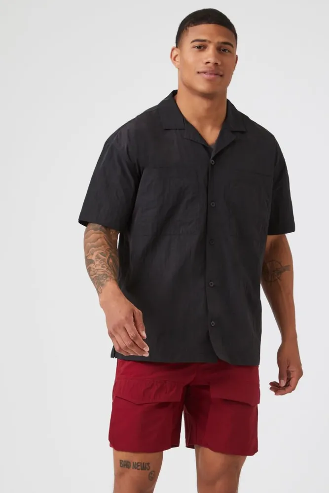 Mens burgundy cargo shorts discount