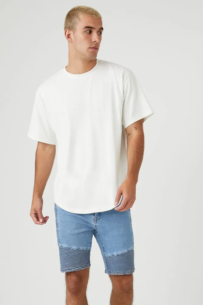 Forever 21 Men Denim Moto Shorts in Medium Denim 33 CoolSprings