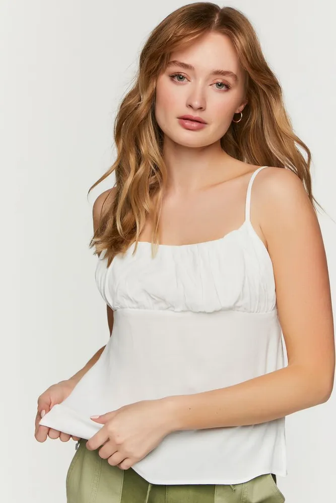 White shop flowy cami