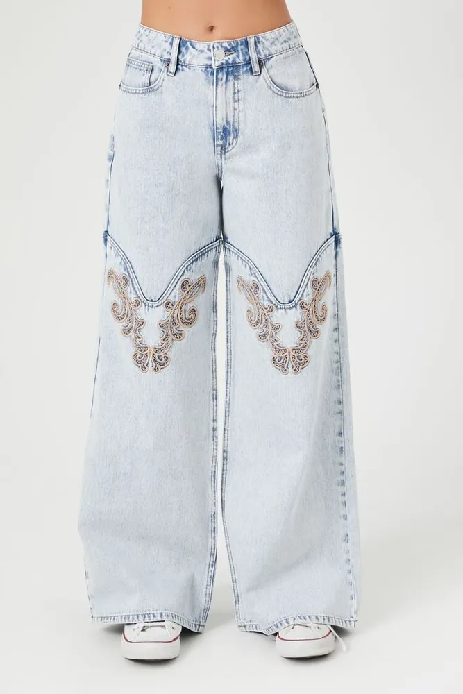 Embroidered jeans forever clearance 21