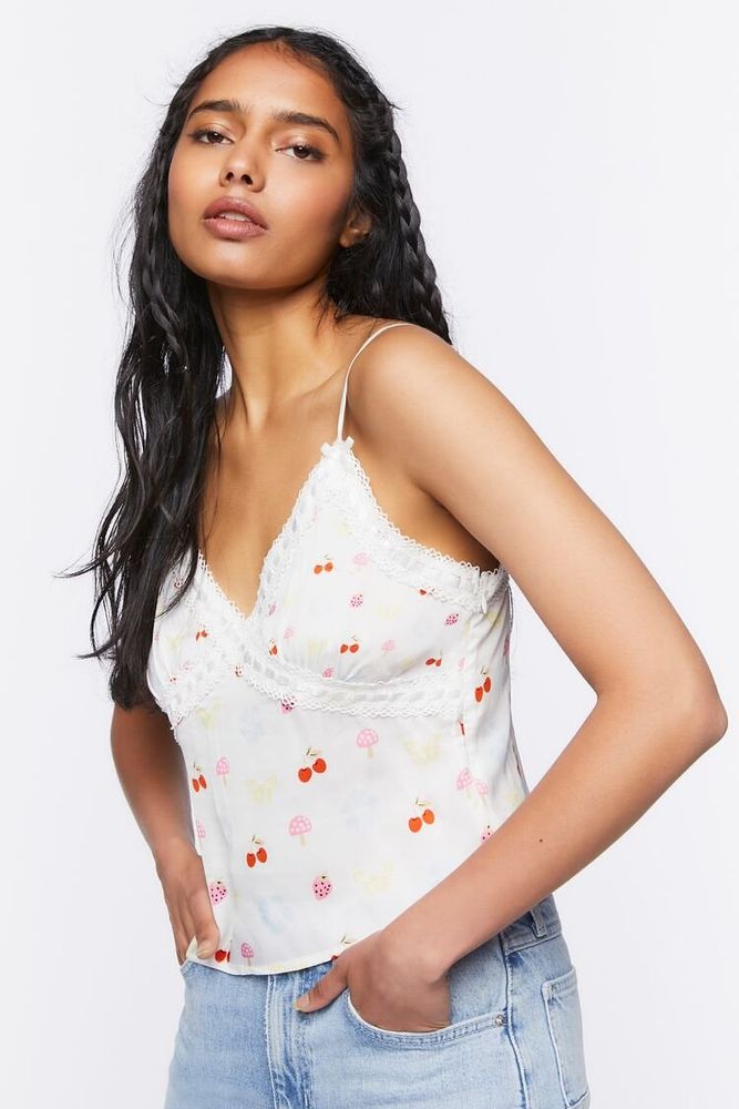 Forever 21 lace trim cami discount
