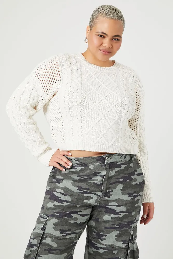 Cropped deals fisherman sweater