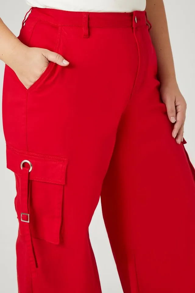 Forever 21 Women s Wide Leg Cargo Pants Plaza Del Caribe