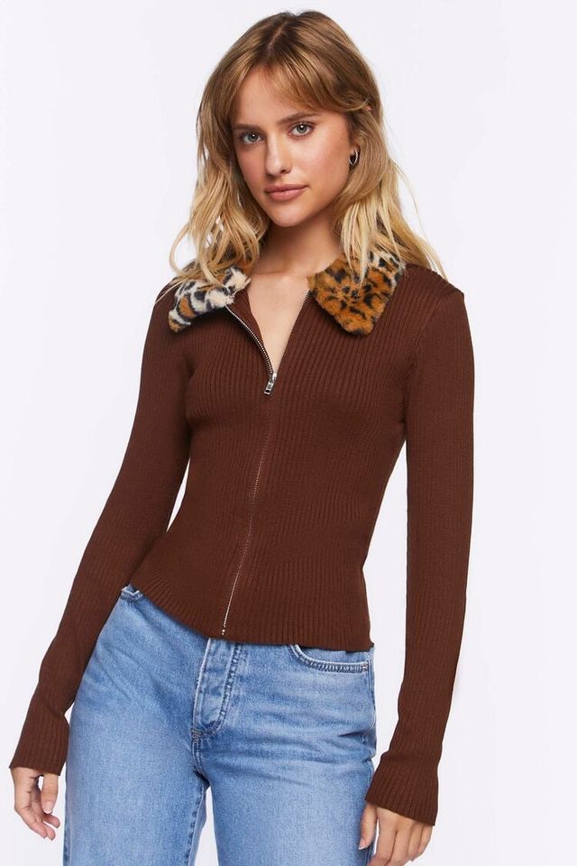 Leopard cardigan forever 21 best sale
