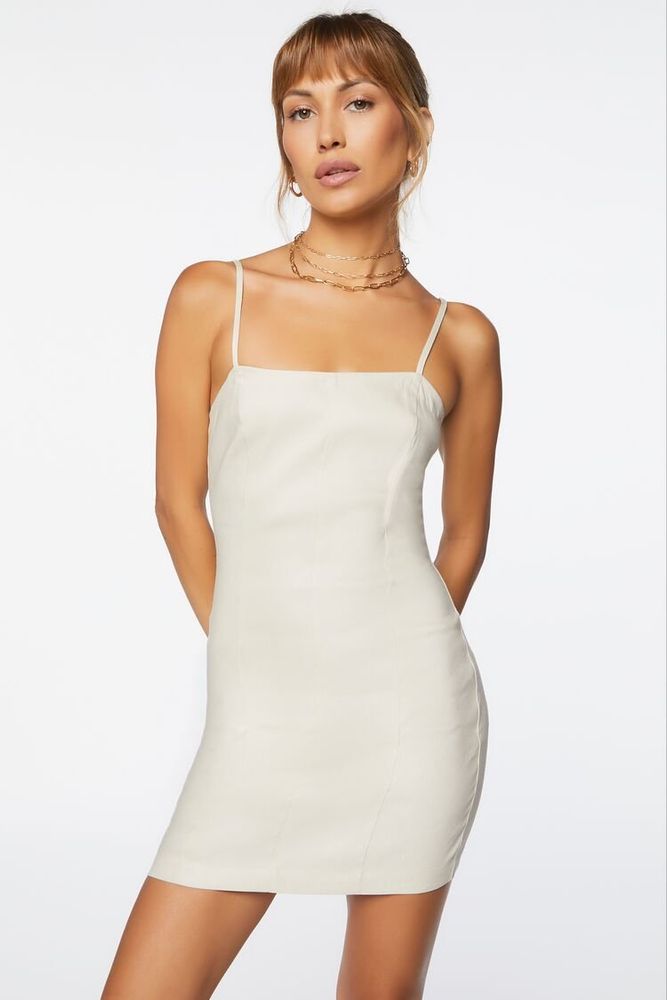 White straight neck dress cheap