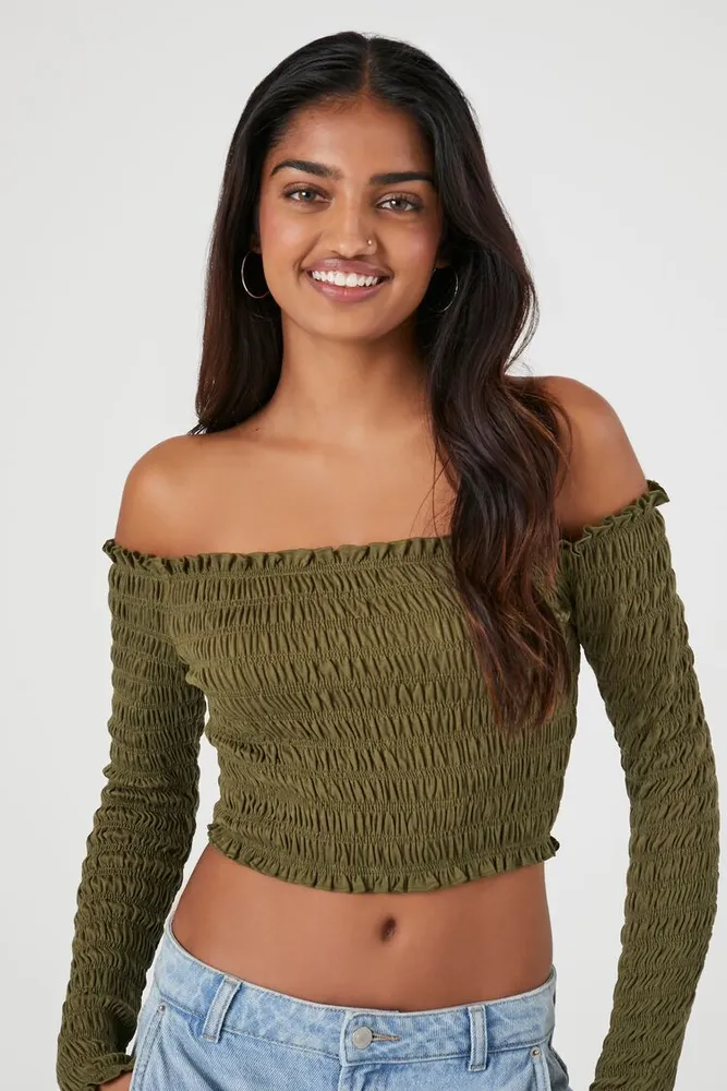 Forever 21 off the shoulder crop top hotsell