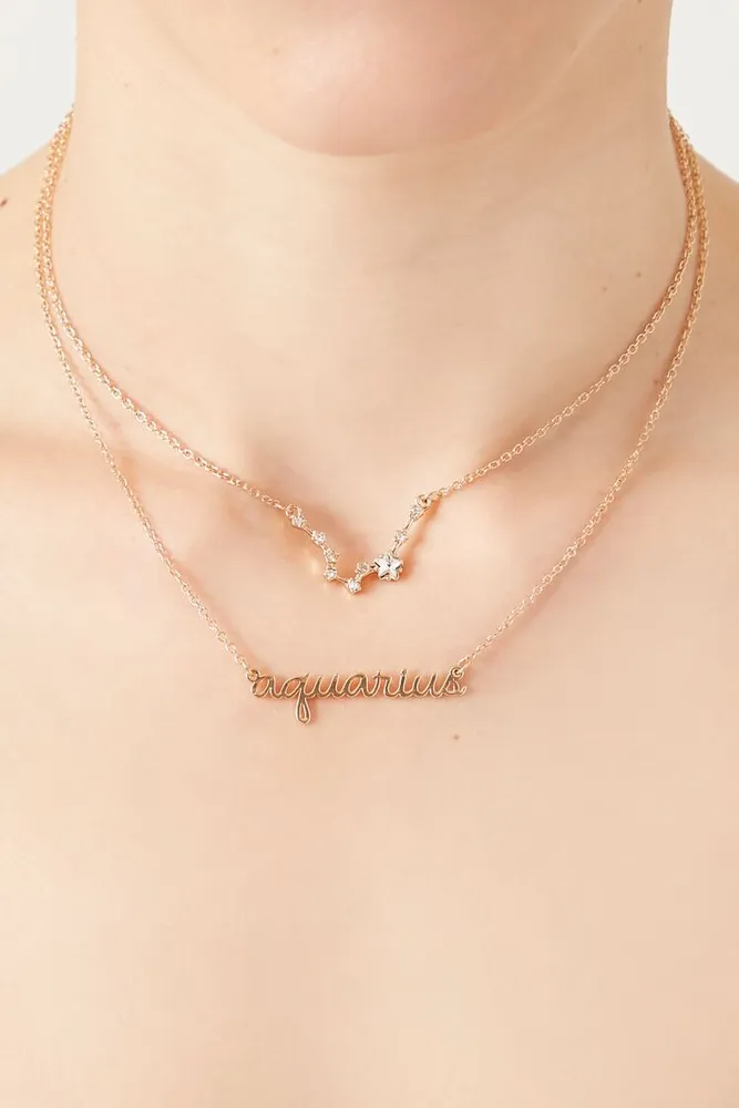 Forever 21 Women s Zodiac Layered Necklace CoolSprings Galleria