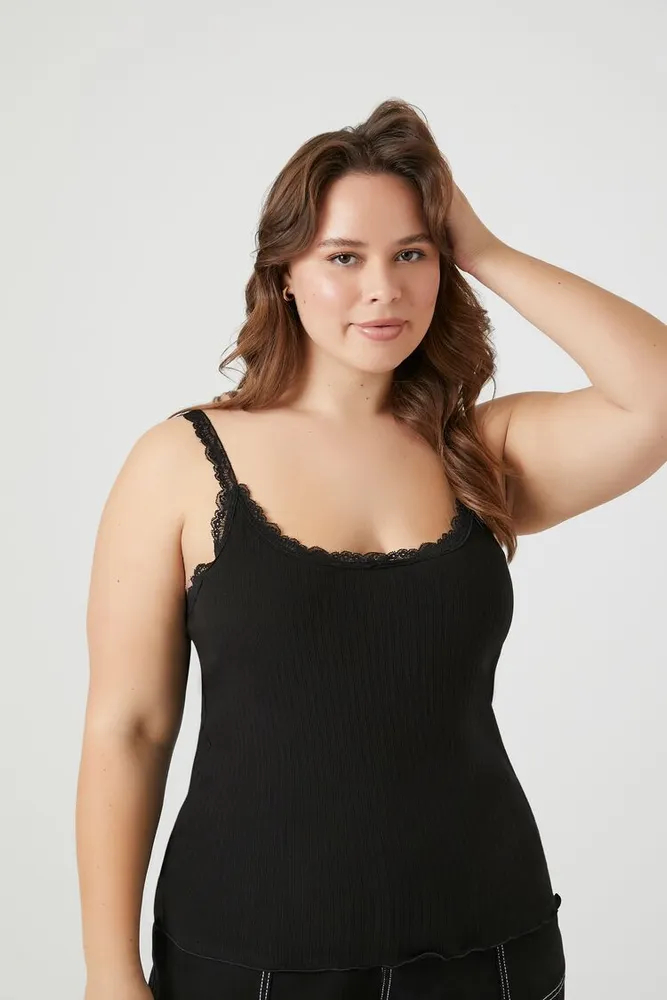 Forever 21 Women s Ribbed Lace Trim Cami Vancouver Mall