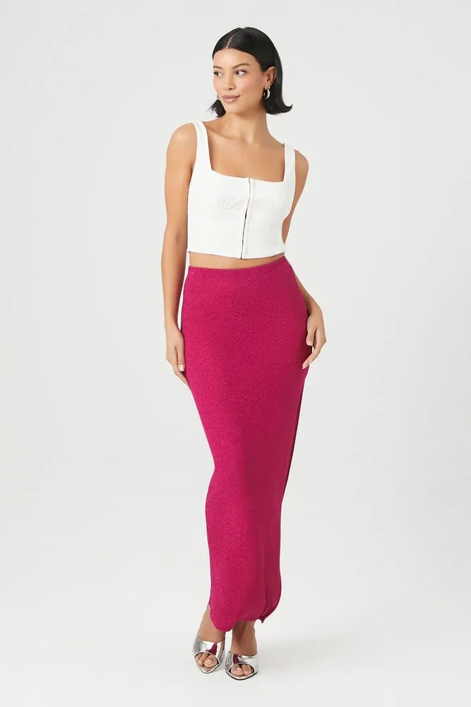 Forever 21 Women's Metallic Slit Maxi Skirt | Vancouver Mall Forever 21 Women's Metallic Slit Maxi Skirt | Vancouver Mall
