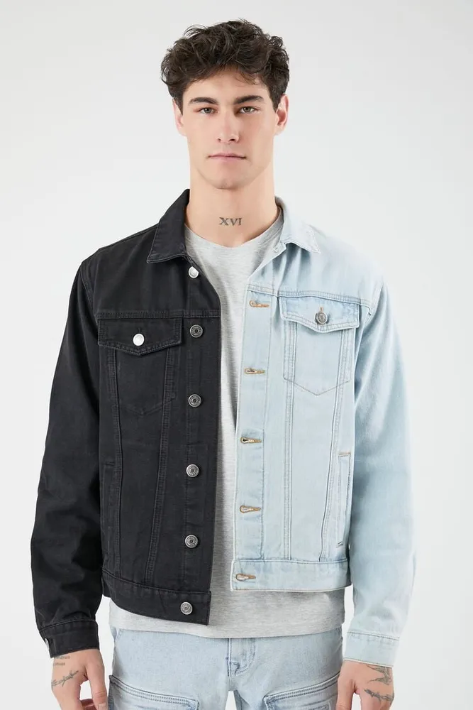 Forever 21 Men Denim Colorblock Trucker Jacket Vancouver Mall
