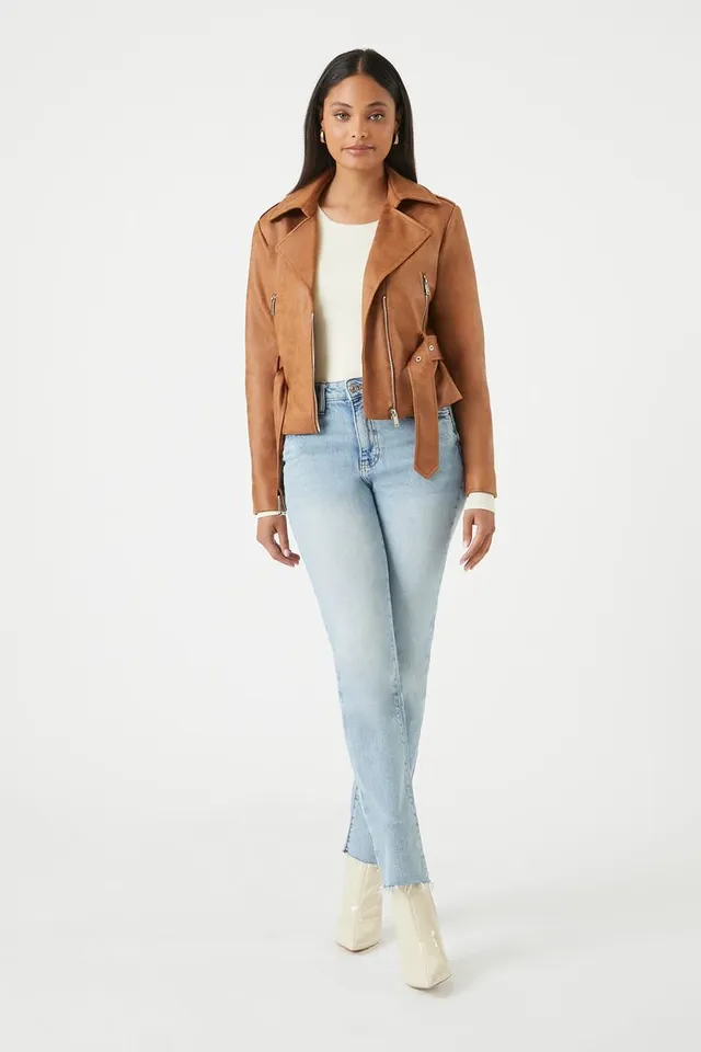 Forever 21 suede moto jacket discount