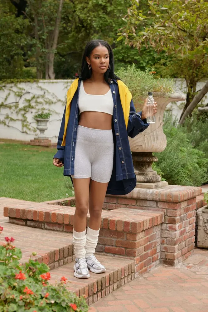 Forever 21 sales grey biker shorts