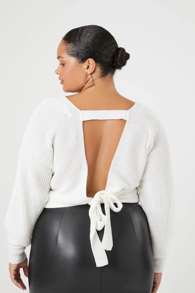 Tie back new arrivals sweater forever 21