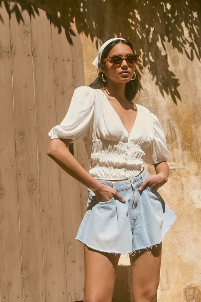 Puff sleeve top forever 21 deals