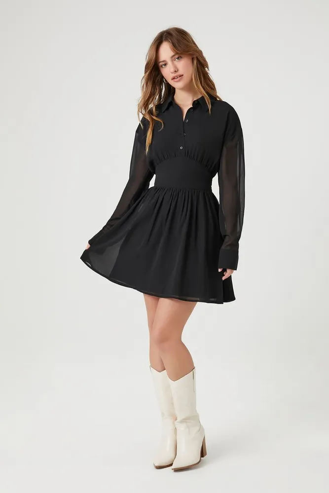 Chiffon shirt shop dress forever 21
