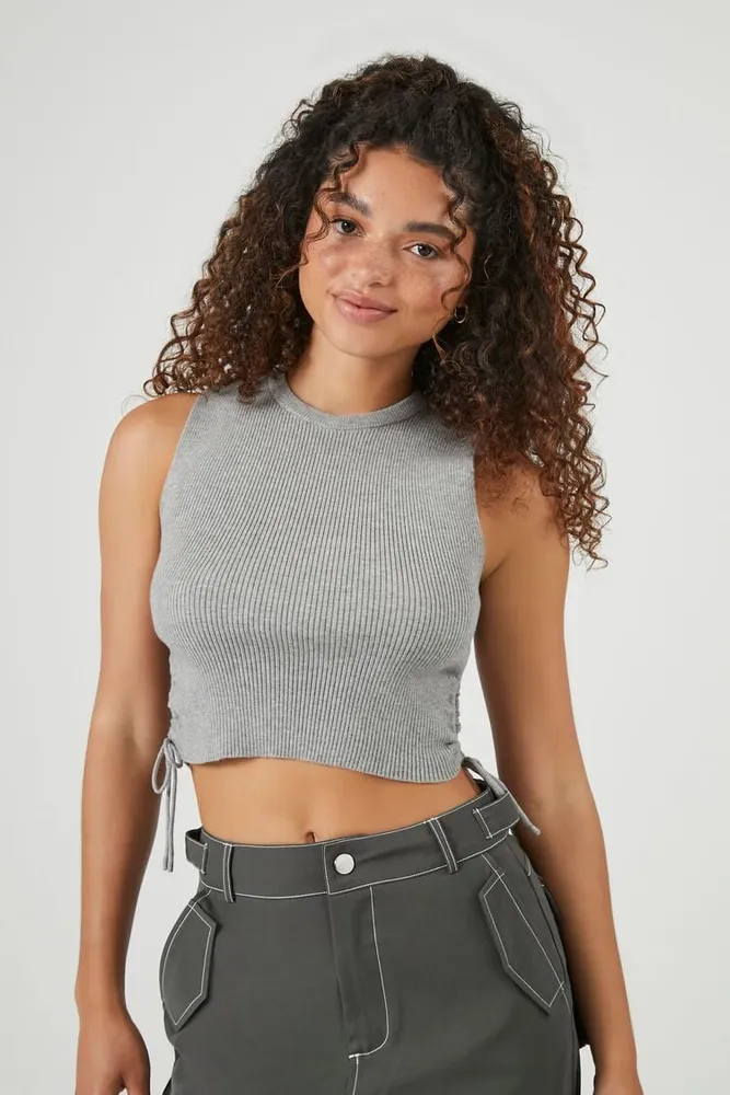 Forever 21 Women s Ruched Drawstring Crop Top CoolSprings Galleria
