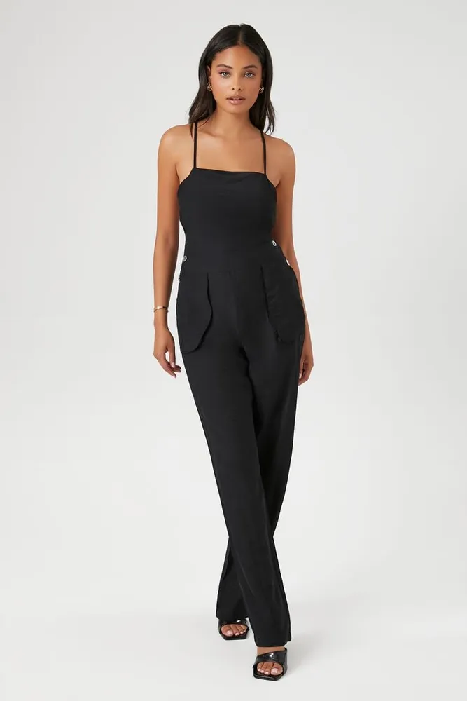 Black jumpsuit women's forever 21 discount