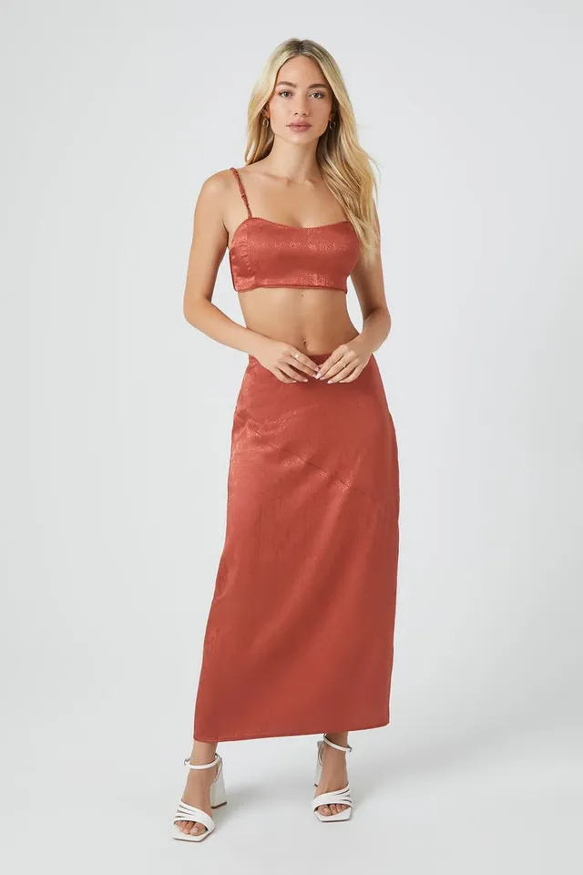 Forever 21 satin maxi skirt cheap