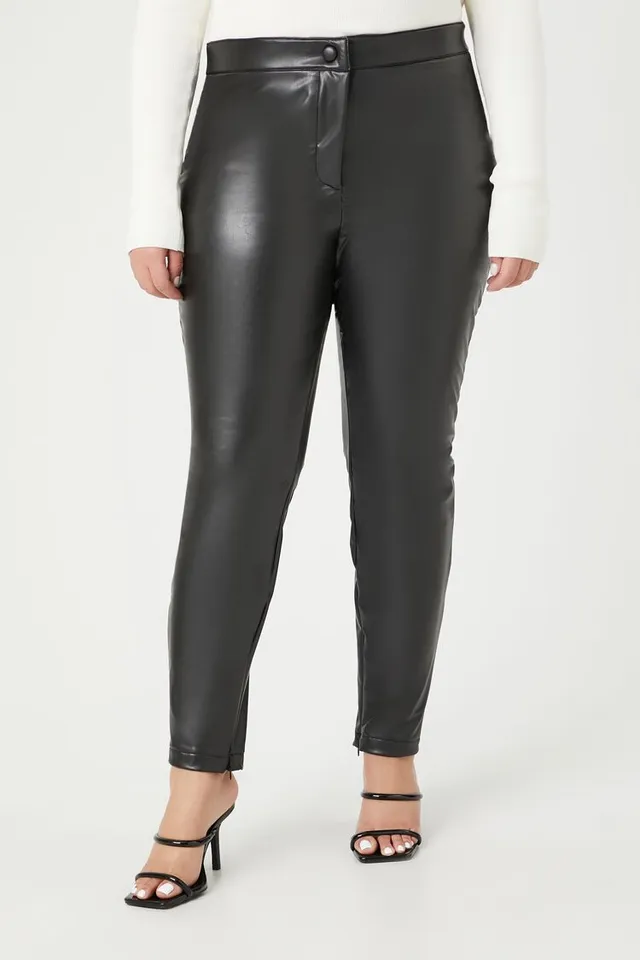 Black leather pants forever 21 on sale