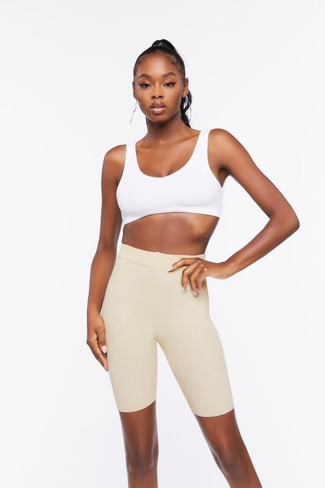 Rib knit biker shorts shop