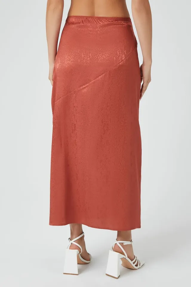 Forever 21 Women s Satin Maxi Slip Skirt Brick Vancouver Mall