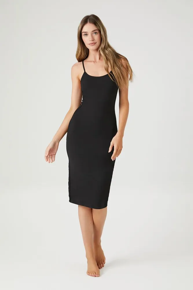 Forever 21 black midi dress 2025