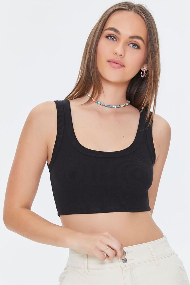 Forever 21 Women s Ribbed Knit Crop Top Large Vancouver Mall