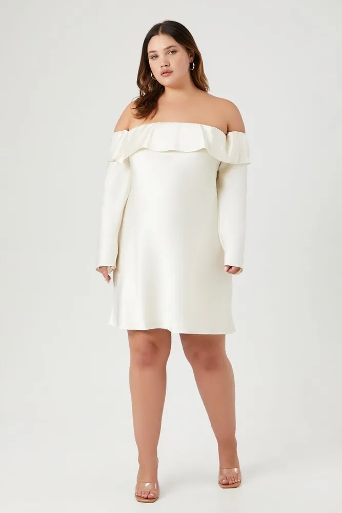 Forever 21 white hotsell off the shoulder dress