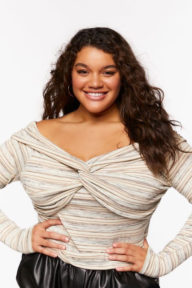 Forever 21 striped off the shoulder top store