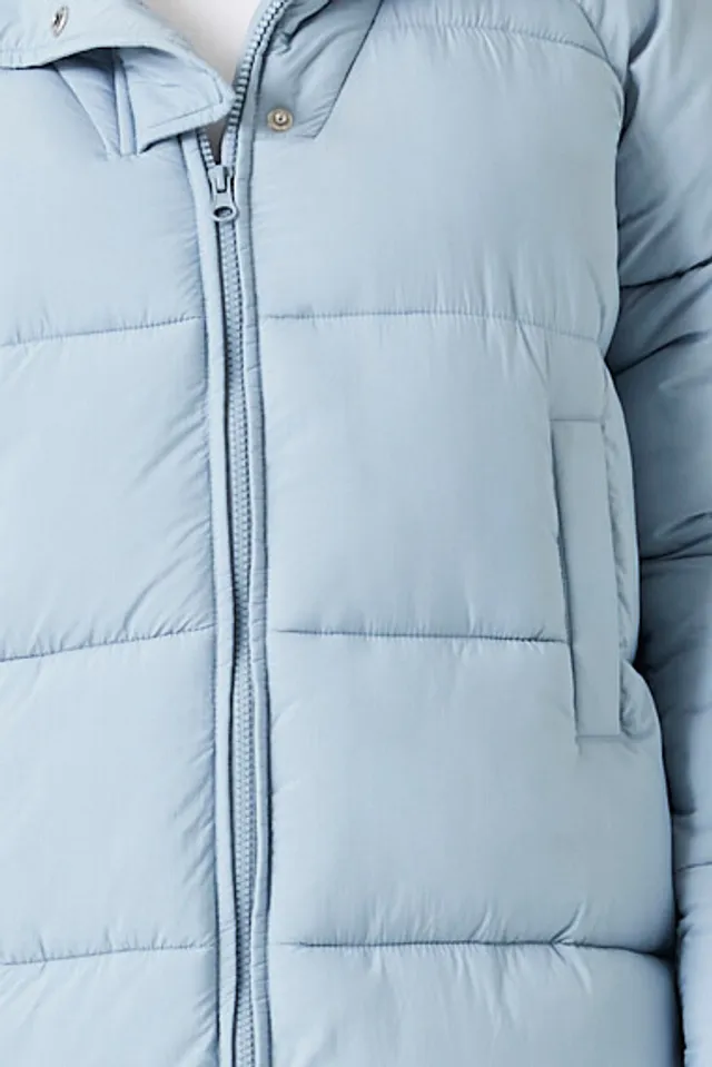 Pale blue longline jacket sale