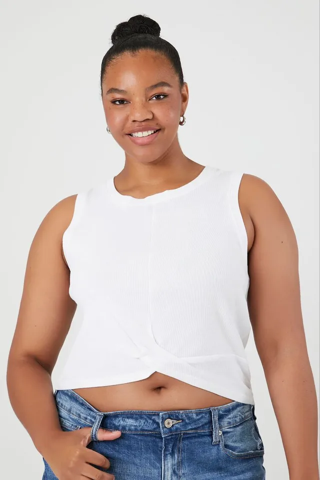 Forever 21 white crop top tank outlet