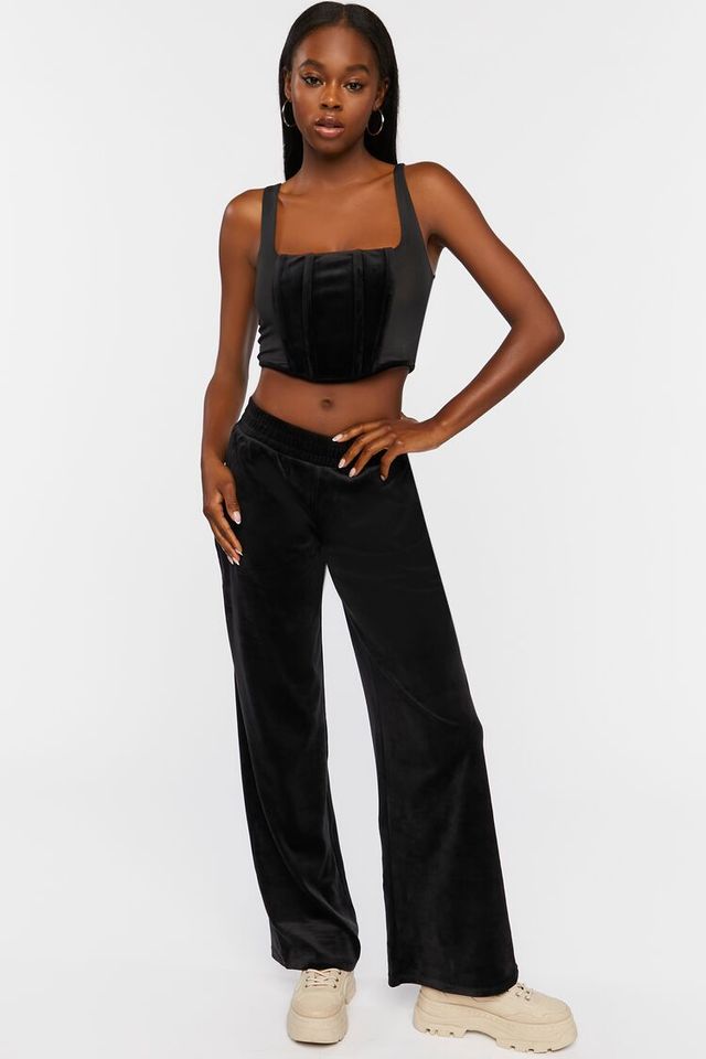 Forever 21 velvet crop top outlet