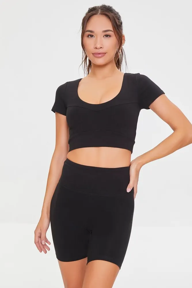 Cotton blend biker shorts store
