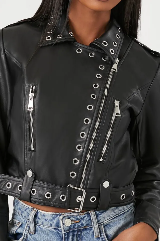 Studded leather jacket forever store 21