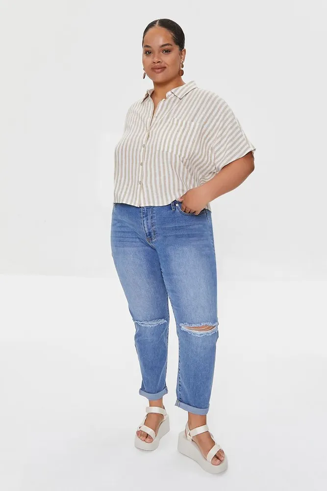 Distressed boyfriend sales jeans forever 21