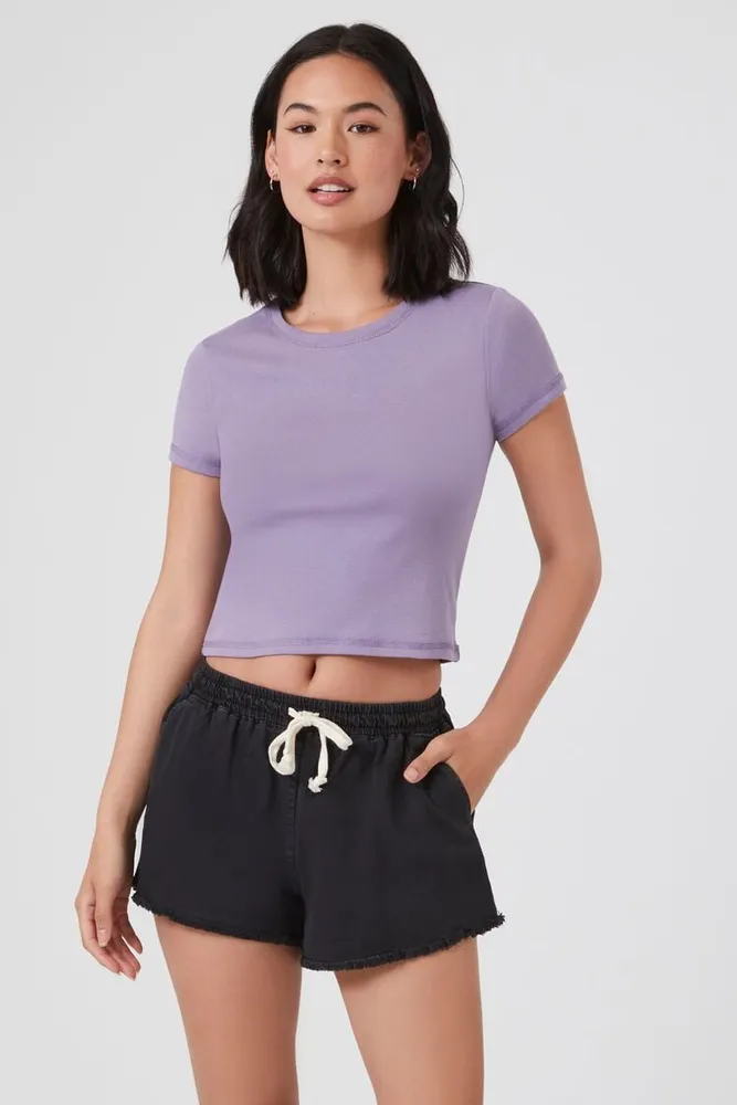 Forever 21 Women s Frayed Drawstring Shorts CoolSprings Galleria