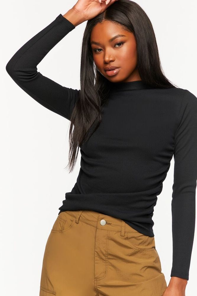 Forever 21 ribbed mock neck top new arrivals