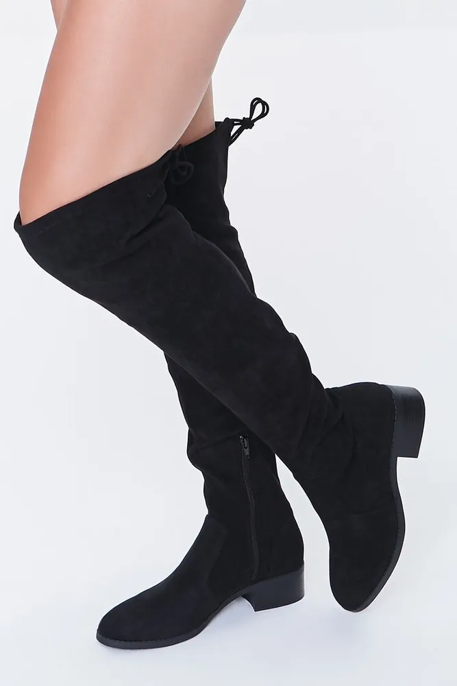 Faux suede over the best sale knee boots forever 21