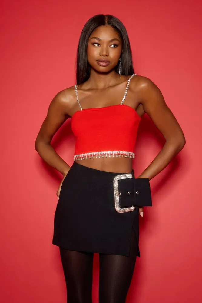 Red sweater forever 21 top