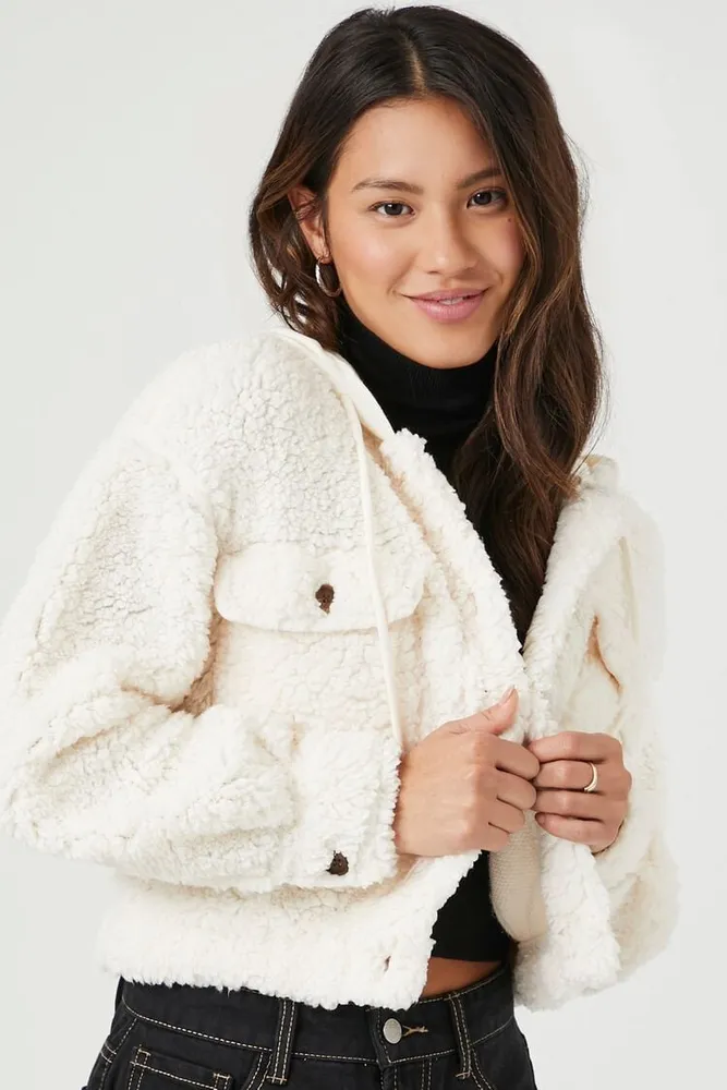 Forever 21 fluffy hoodie online