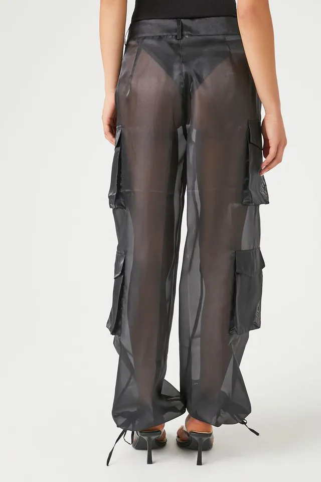 Sheer cargo trousers deals