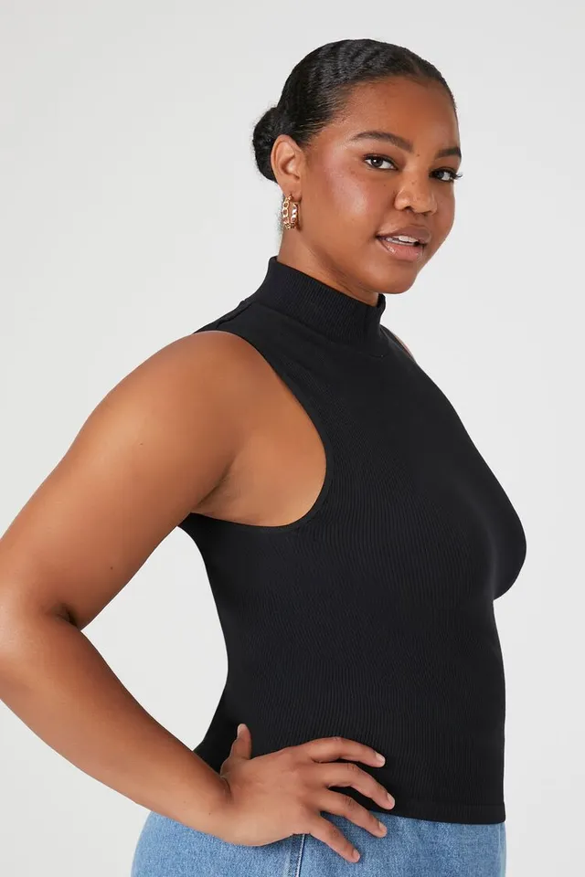 Forever 21 Women s Seamless Sweater Knit Tank Top Black