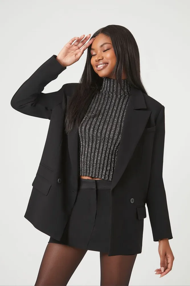 Forever 21 Women s Oversized Double Breasted Blazer Plaza Las