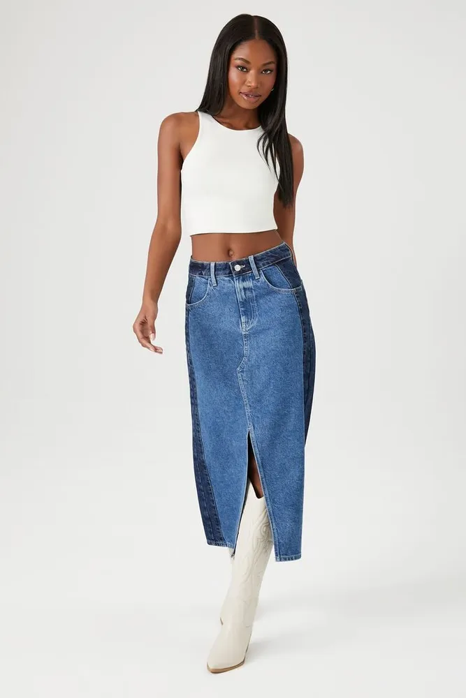 Forever 21 denim midi skirt clearance