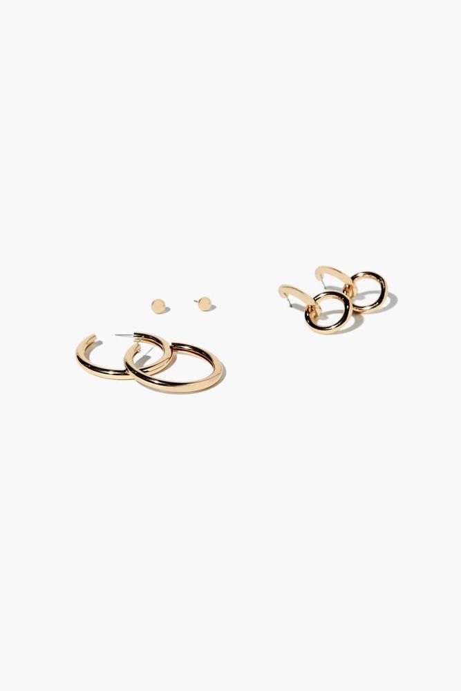 Forever 21 Women s Ball Hoop Earring Set in Gold CoolSprings