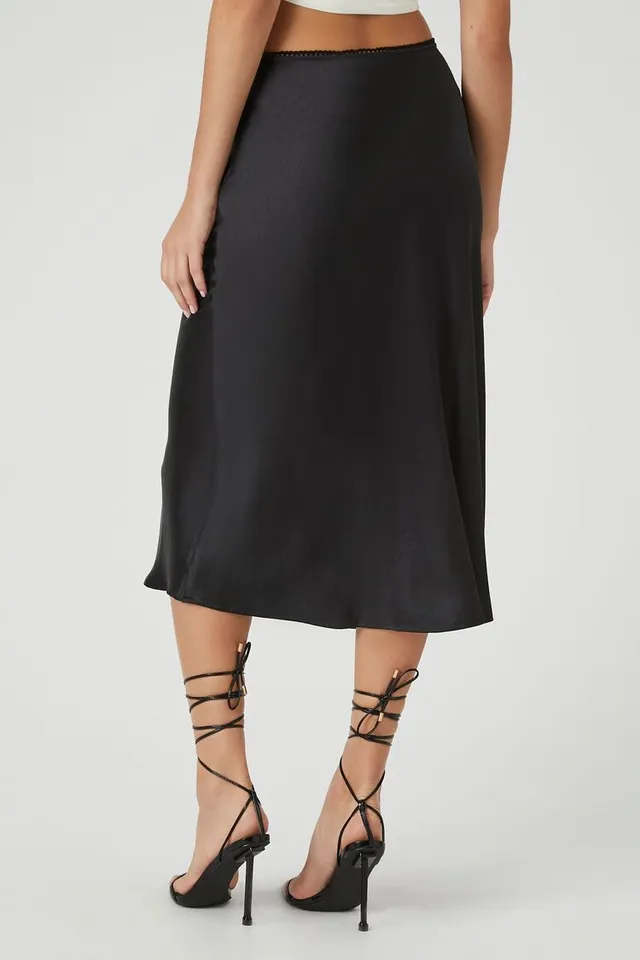 Forever 21 satin midi skirt clearance